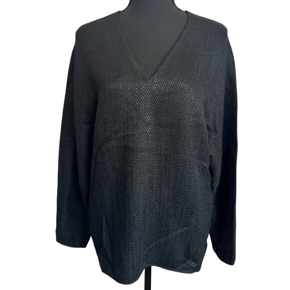 The Row Layered Top Black Knit over Silk US XS - Picture 13 of 13